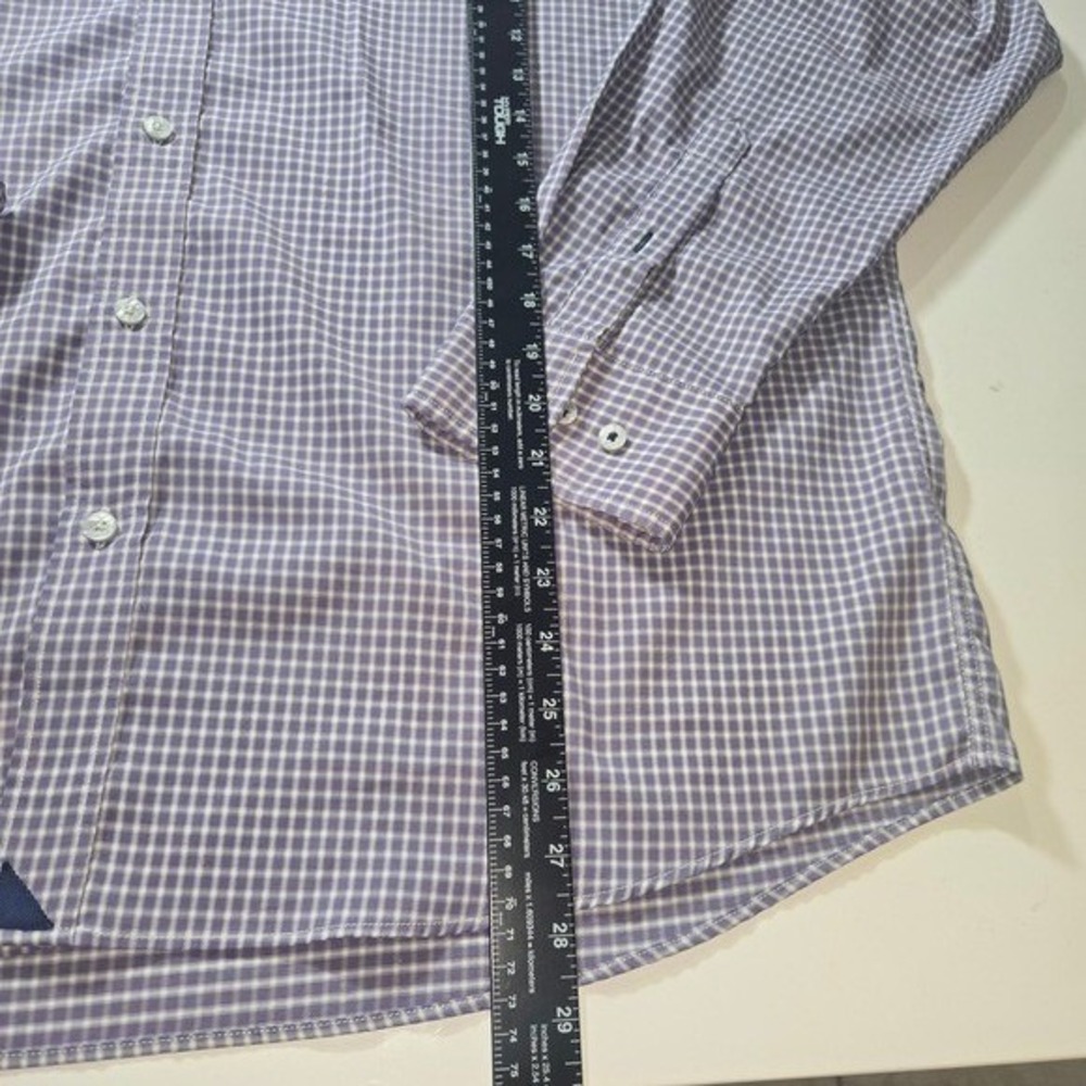 UNTUCKit Marcano Purple Gingham Button Down Shirt Mens XX-Large Regular Fit - Picture 8 of 9
